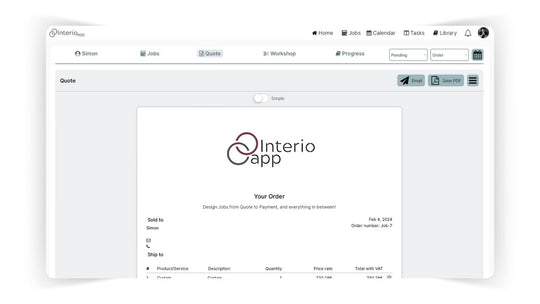 InterioApp - curtain and blind project quoting and managing software for small medium and large enterprises in the soft-furnishing industry.