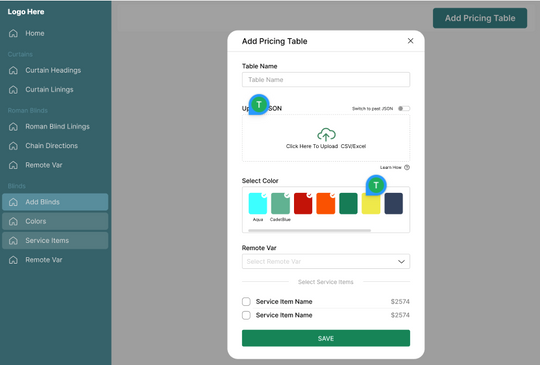 demonstrating how Curtain and Blind Calculator Plugin is look on the website