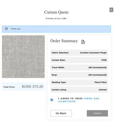 This is example of Curtain And Blind Shopify Plugin Quote