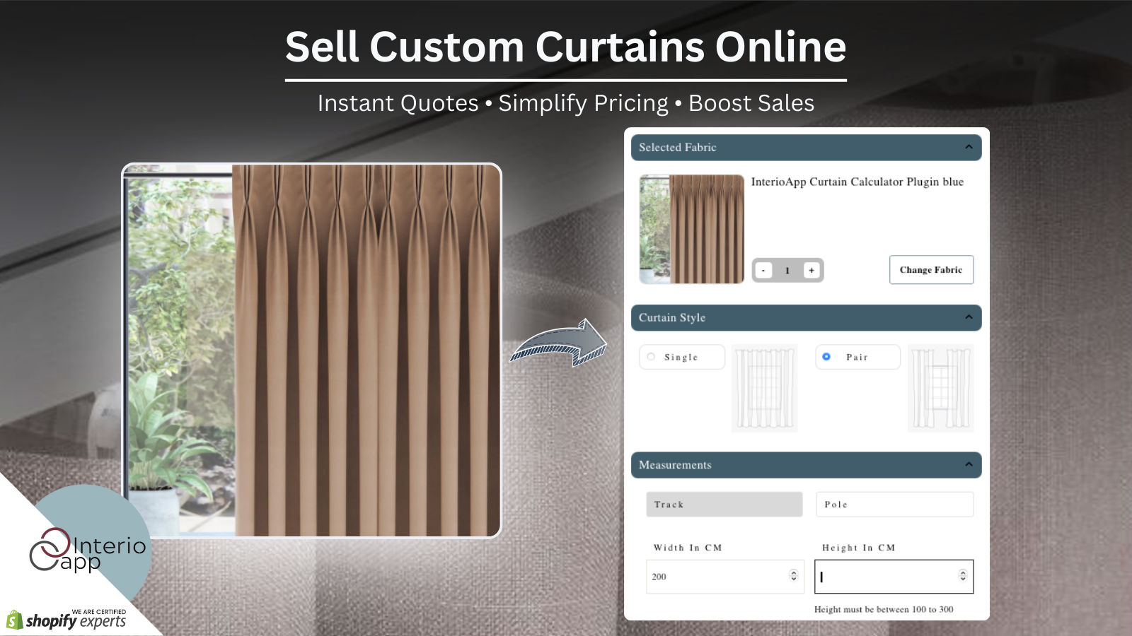 Shopify Plugin to sell Curtain and Blind Online - 
